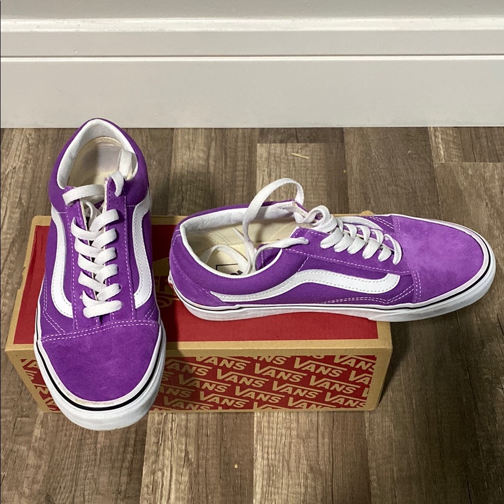 Vans Purple and White Sneakers